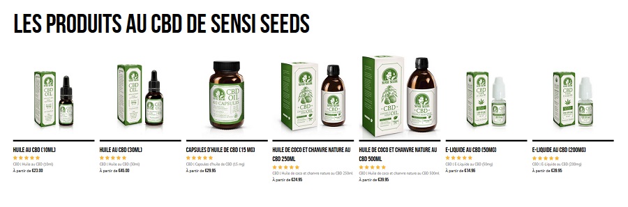 gamme produits cbd sensi seeds